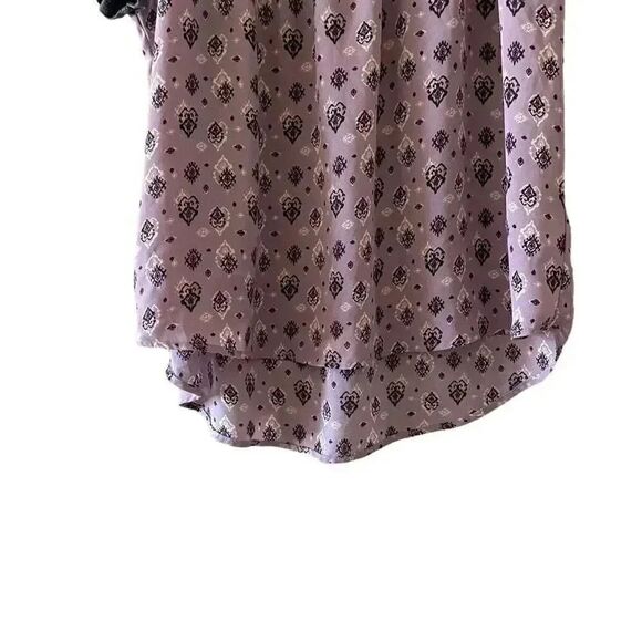 Xhilaration Color Black Purple Gray Fluttery Cap Sleeves Lightweight SZ M # 1388 - Picture 3 of 11